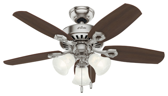 Hunter Fan Company 42 Builder Brushed Nickel Ceiling Fan With