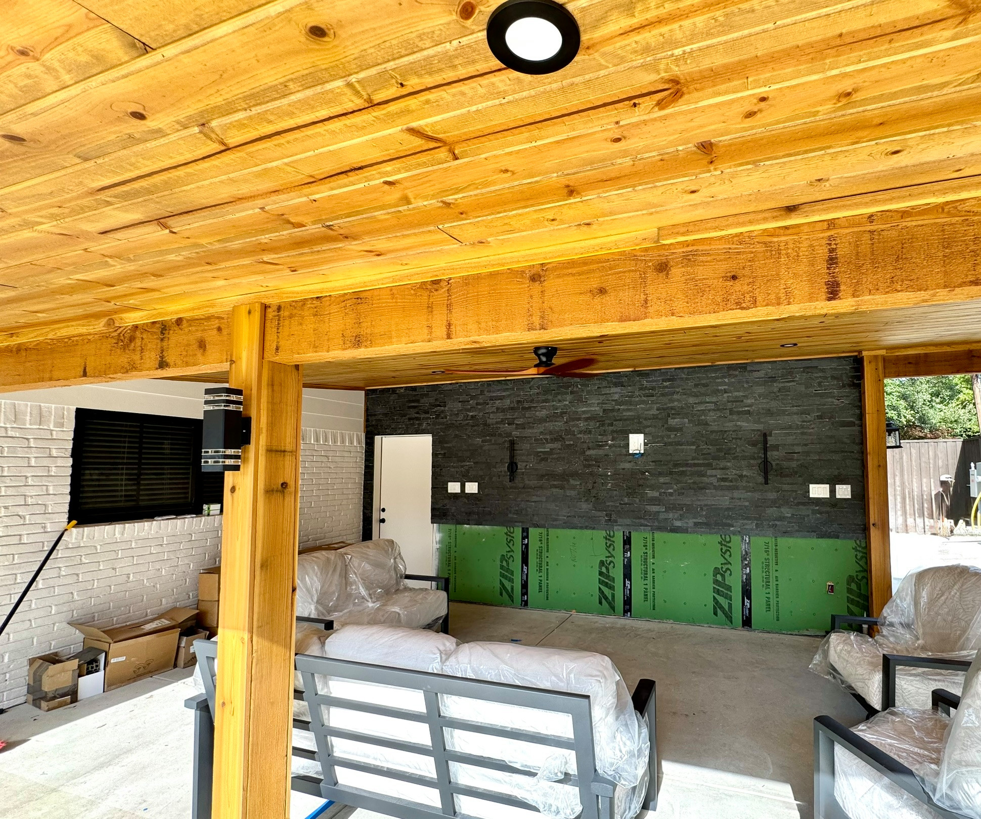 75244 - Preston Hollow - Garage Conversion, Garage Addition - BEFORE and AFTER