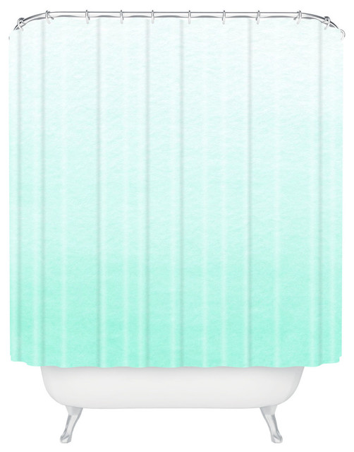 Social Proper Mint Ombre Shower Curtain