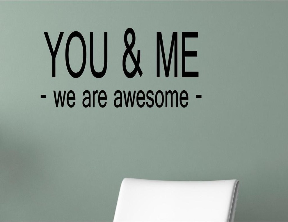 You And Me We Are Awesome, Wall Decor Stickers Contemporary Wall