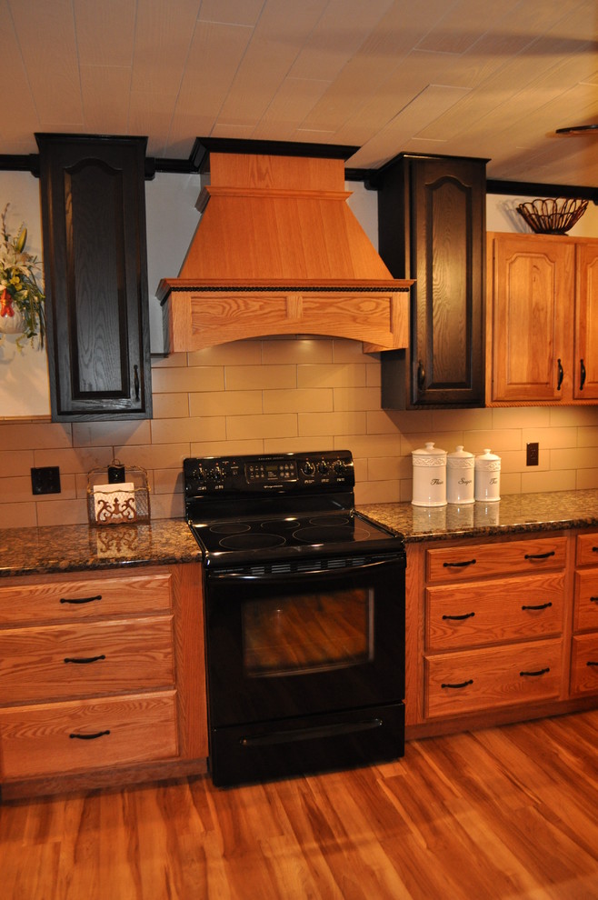 Example of a mountain style kitchen design in Houston