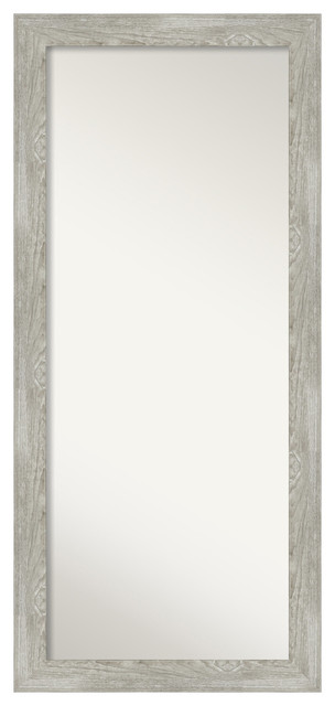 Dove Greywash Non-Beveled Full Length Floor Leaner Mirror - 30 x 66 in.