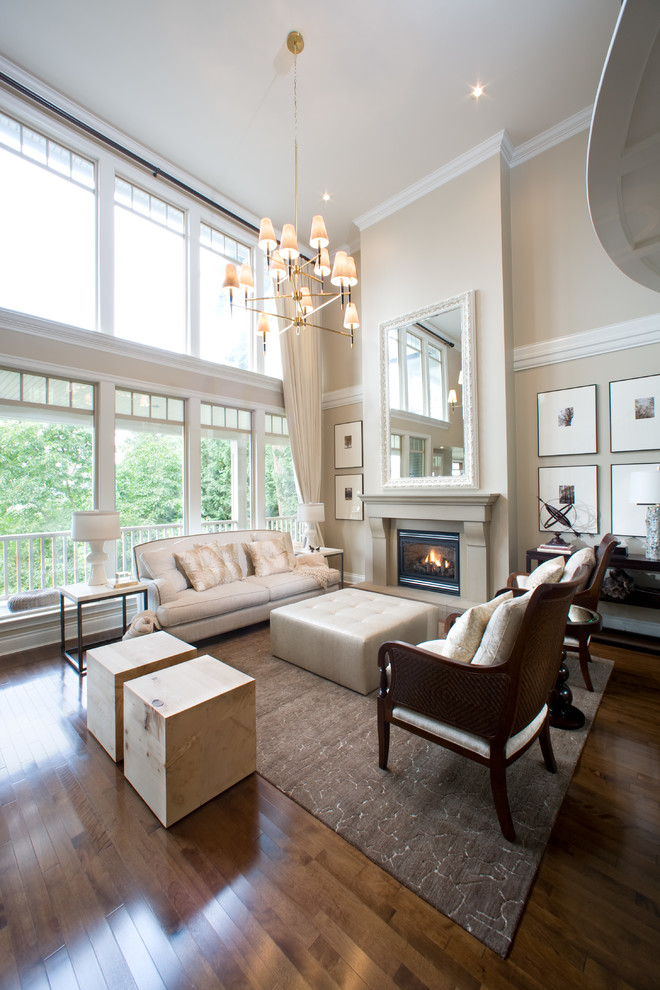 Inspiration for a transitional living room in Vancouver.