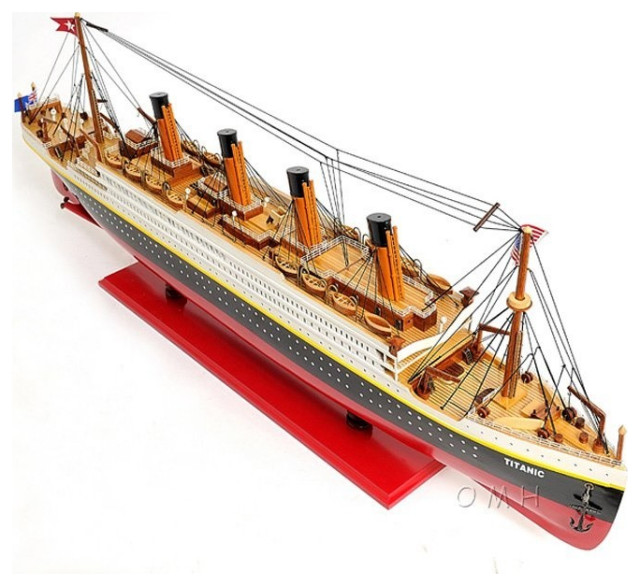 Titanic Painted Cruise Ship Model, Large