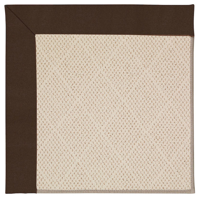 Zoe-White Wicker Machine Tufted Rectangle Rug, Brown, 2'x3 ...