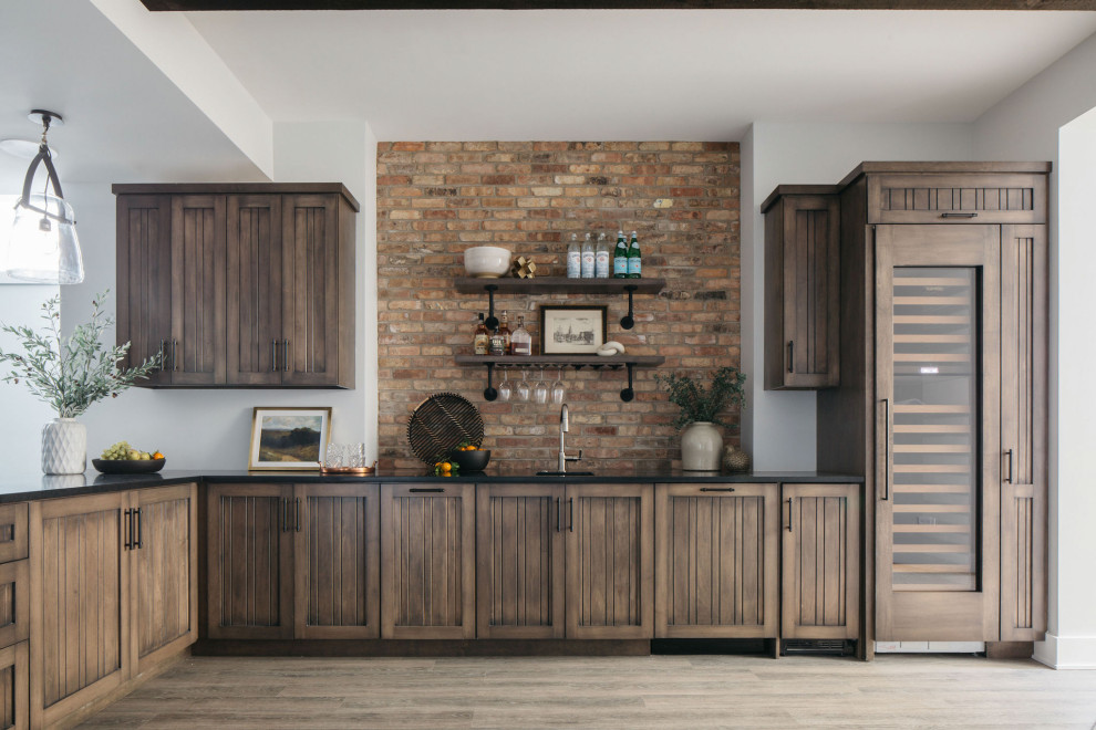 Inspiration for a transitional basement remodel in Chicago