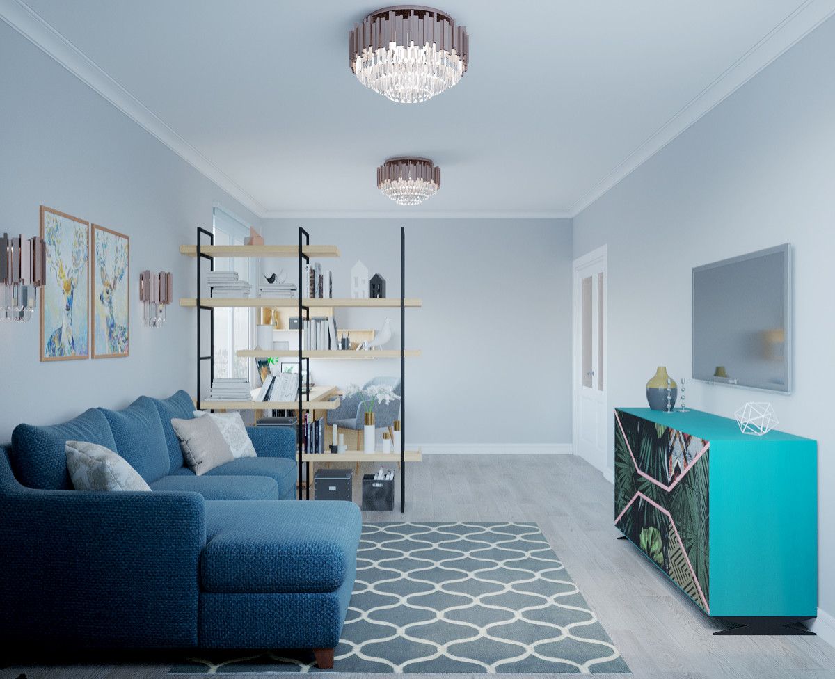 Дизайн интерьера гостиной в скандинавском стиле