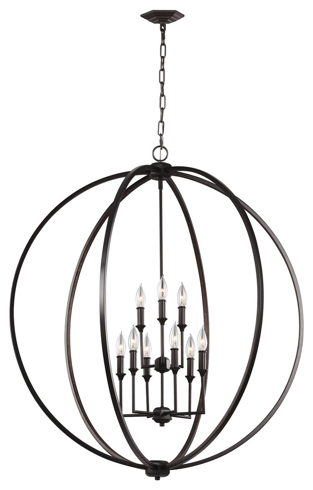 9-Light Chandelier, Oil Rubbed Bronze