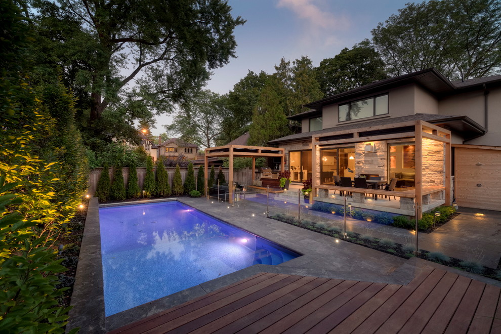 Inspiration for a transitional pool remodel in Toronto