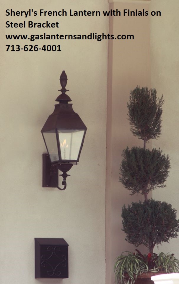 Sheryl's French Style Gas Lanterns with Finials
