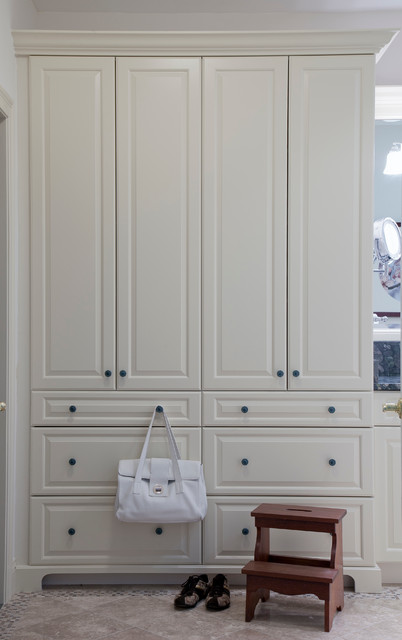 Master Bath Armoire Cabinetry In Matte Cream From Ultracraft