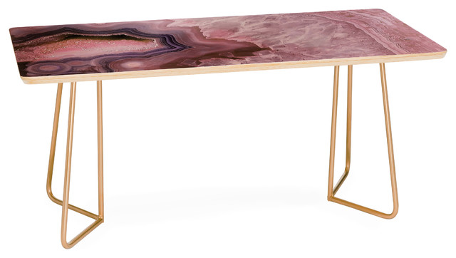 Emanuela Carratoni Pale Pink Agate Coffee Table Contemporary Coffee Tables By Deny Designs