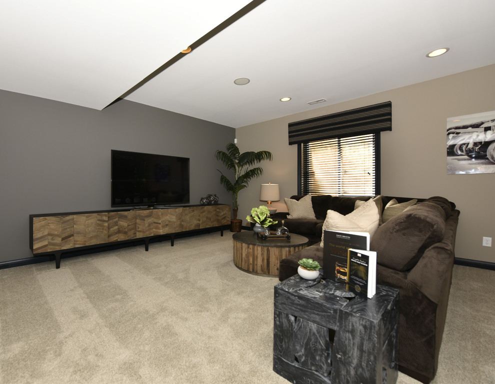 Transitional basement photo in Columbus