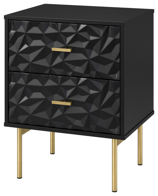 Nightstand With 2Drawer 25.2'' Tall Contemporary Nightstands And