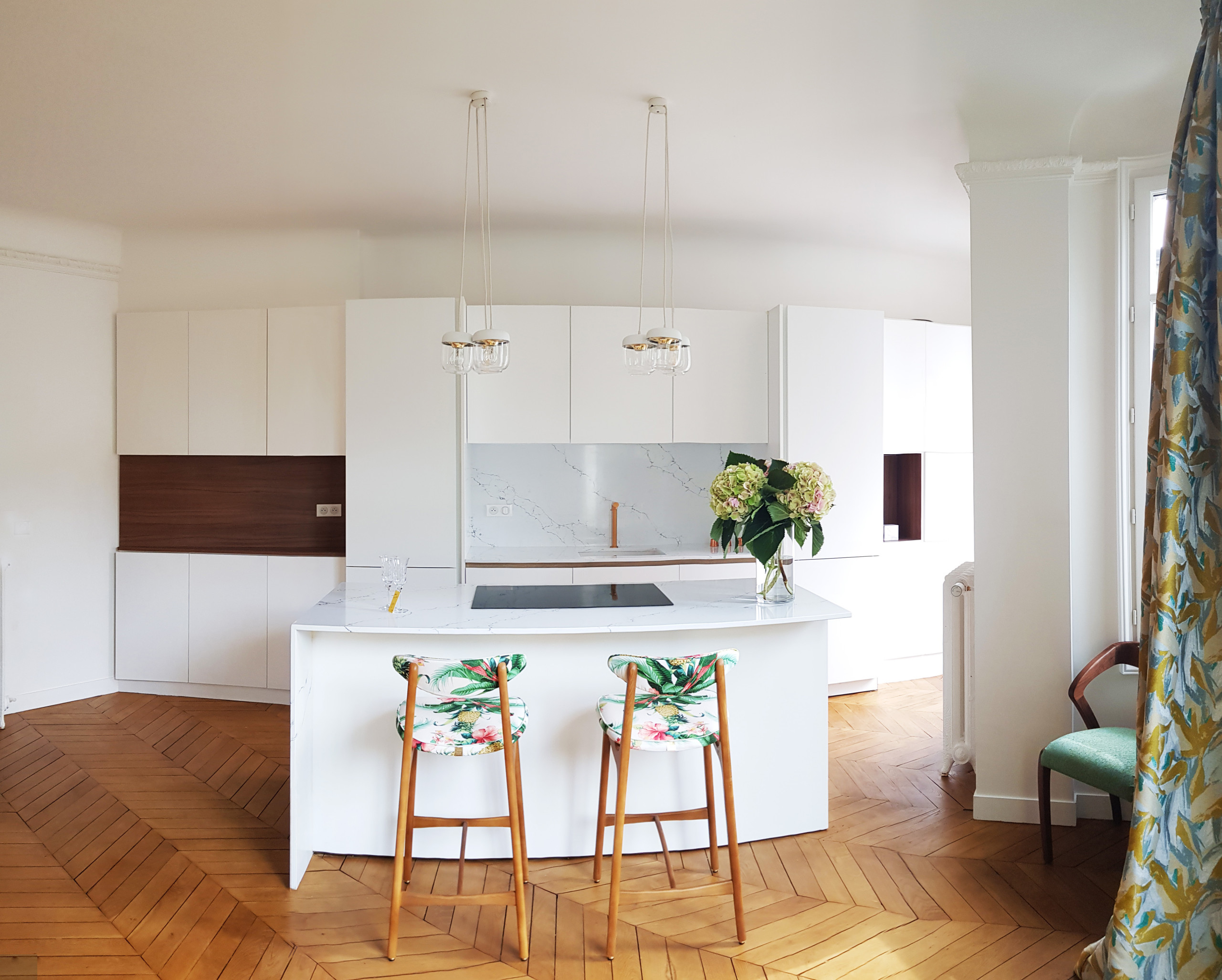 cuisine ouverte avec îlot