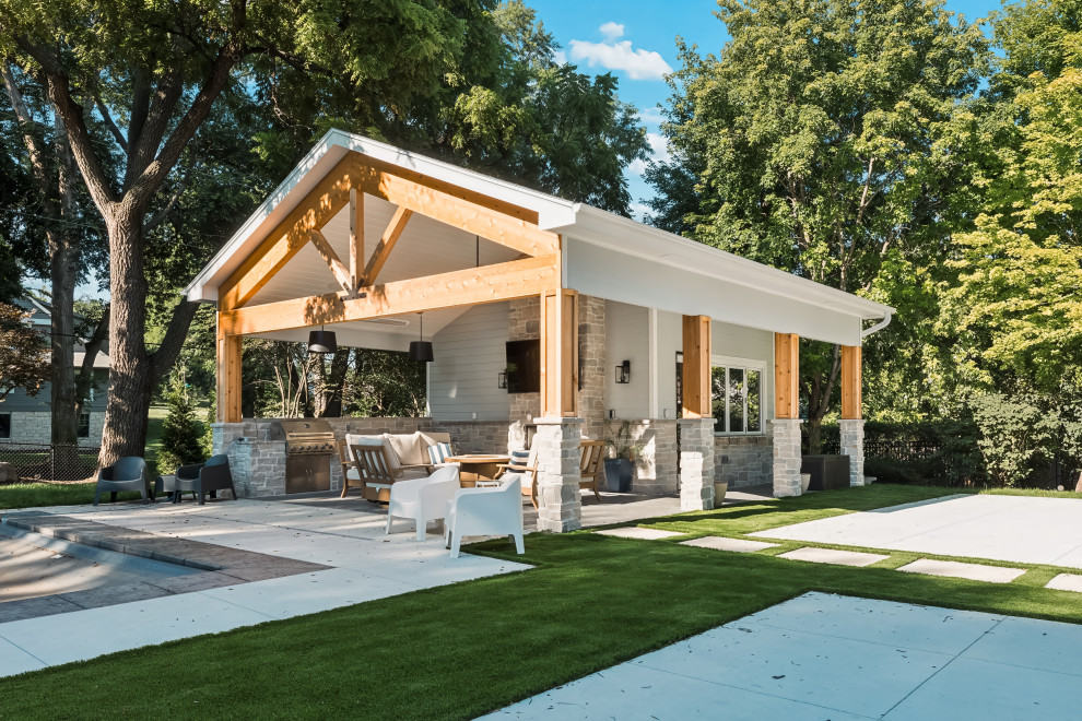 Outdoor Kitchen and Covered Sitting Area