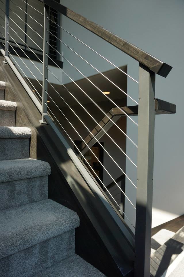 Design ideas for a modern staircase in Indianapolis.