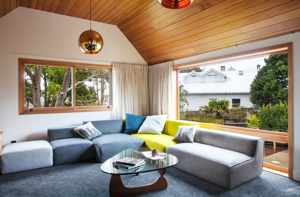 Design ideas for a contemporary family room in Auckland.