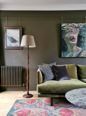Room Tour: Dark Hues and Period Details Revive a Dull Living Room