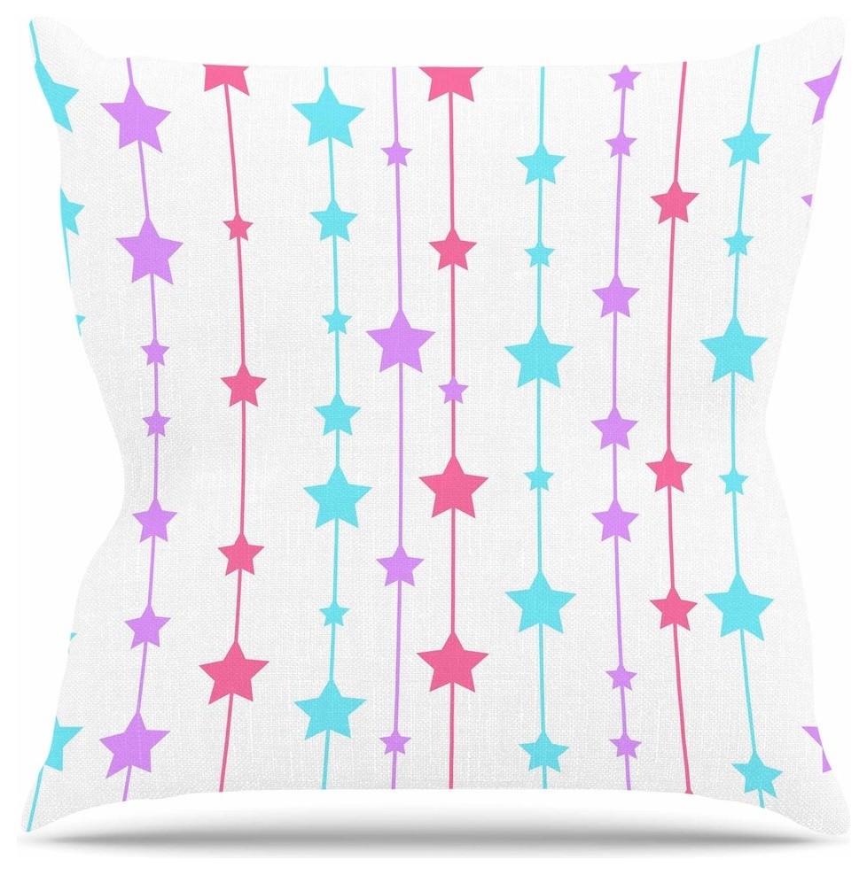 NL Designs "Pastel Stars" Pastel Pattern Throw Pillow, 26"x26"
