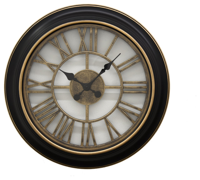 Three Hands Wall Clock Traditional Clocks By Corp Three Hands Wall Clock