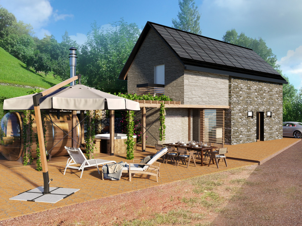 Visualization of Summer house in Pradebon, Italy