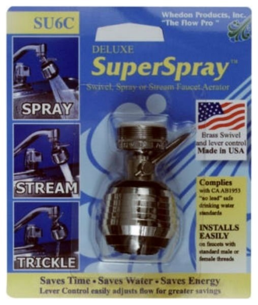 Whedon SU6C Super Spray & Stream Swivel Aerator, Deluxe