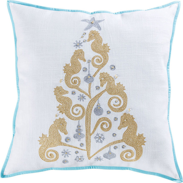 beachy christmas pillows