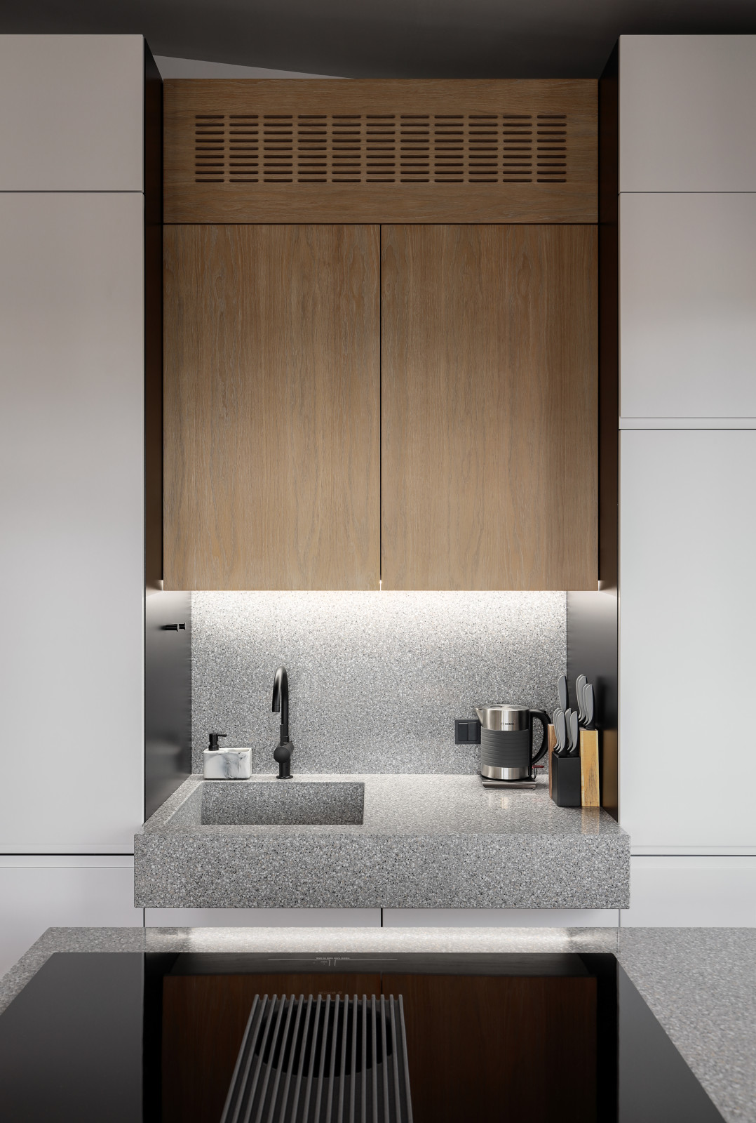 Модная квартира с балками на потолке