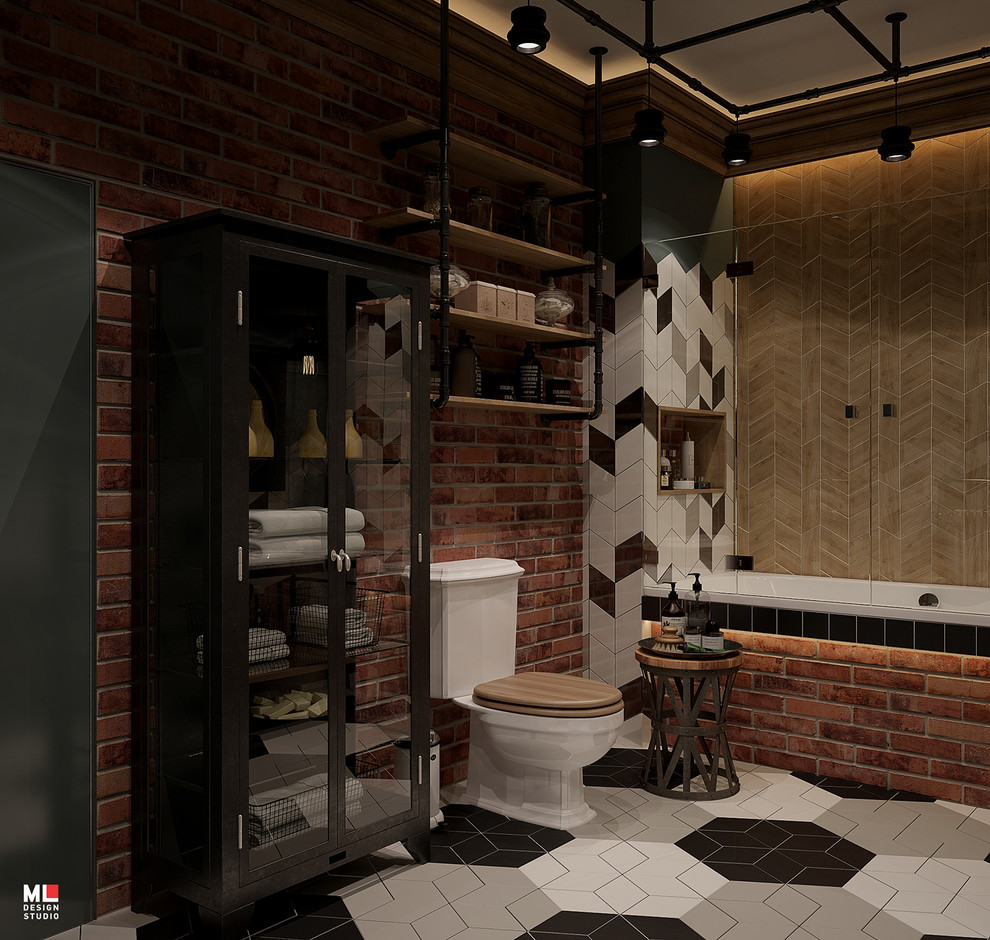 Интерьер трехэтажного дома. Цокольный этаж.