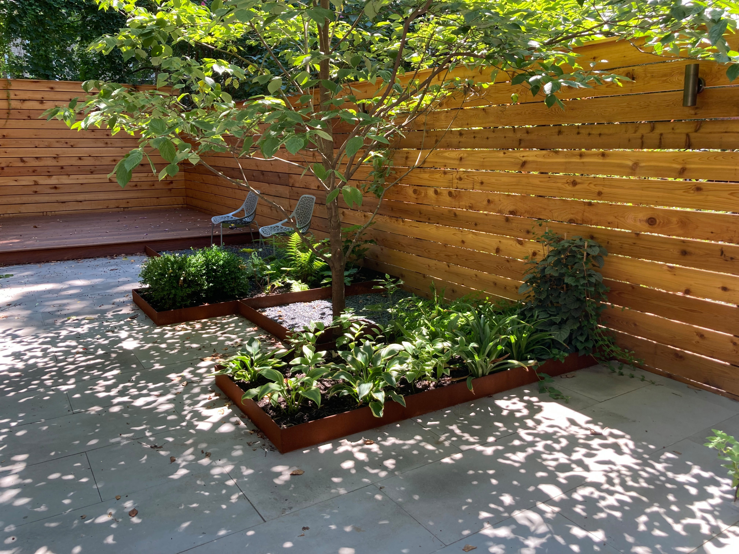 Angular Corten Steel Garden