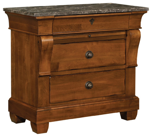 Kincaid Furniture Tuscano Bedside Chest With Marble Top