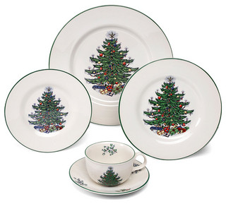 Set of 4 8 1//4 Original Christmas Tree Traditional Salad Plate