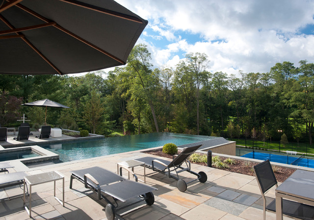 Gladwyne, PA - Custom Home contemporaneo-piscina