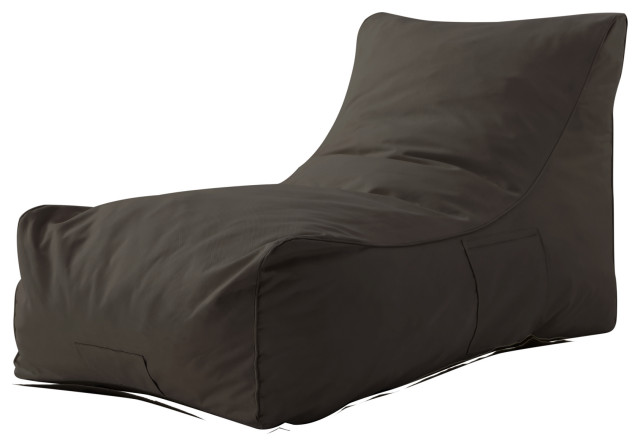 Resty Bean Bag Chair Lounger, Nylon Indoor/Outdoor Self Expanding, Brown