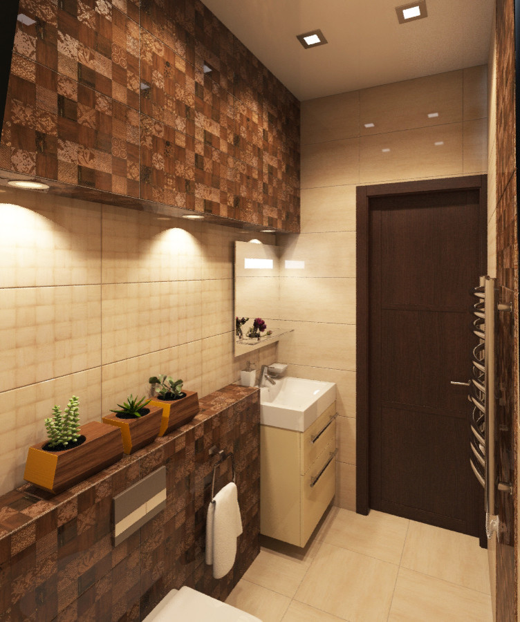 3D визуализация | Квартира в тёплых тонах