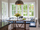 Transitional Dining Room by Janet Mesic Mackie Photographer