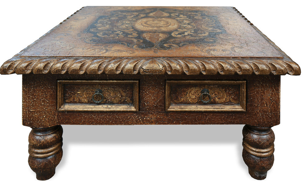 Tuscan Old World Coffee Table Toledo Traditional Coffee Tables by
