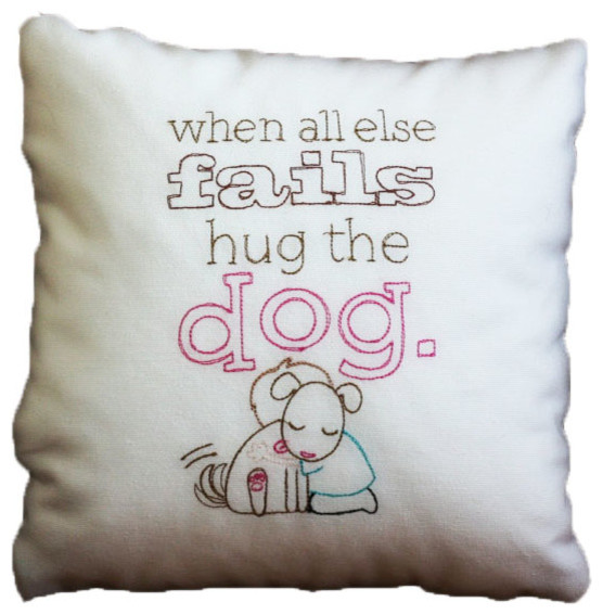 When All Else Fails Hug The Dog Pillow Cover