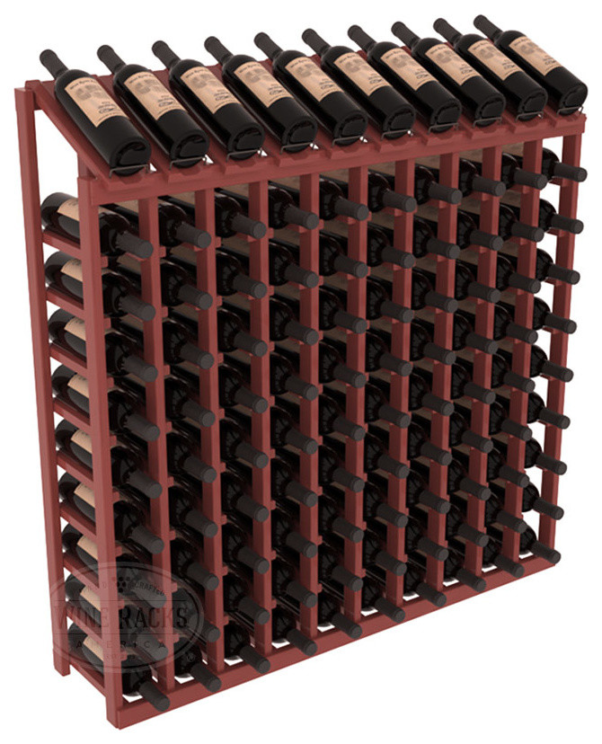 100 Bottle Display Top Wine Rack, Cherry + Satin