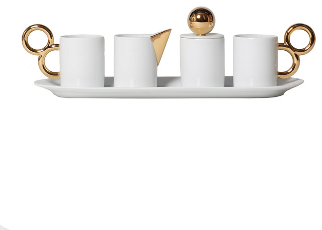 Maniériste 7-Piece Limoges Porcelain Coffee Set