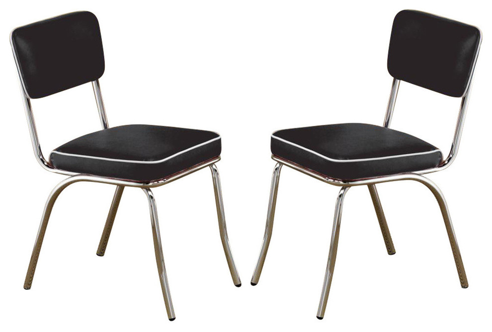 Coaster Dining Chair, Black, Set of 2