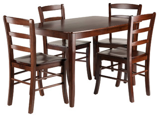 Inglewood 5 Piece Set Set Dining Table 4 Ladderback Chairs