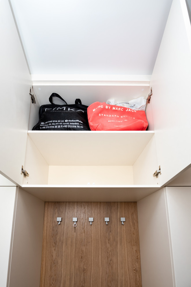 Гардероб и шкаф в прихожую в минималистичном стиле