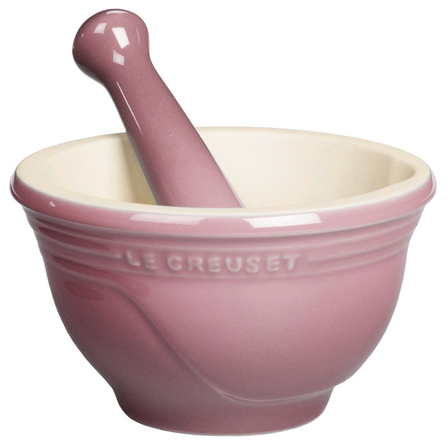 Le Creuset Hibiscus Stoneware 10 Ounce Mortar and Pestle Set