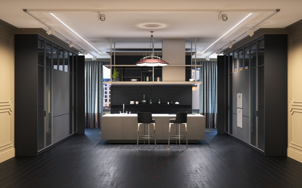 Кухня частного дома расположенного в коттеджном посёлке "Миллениум парк"