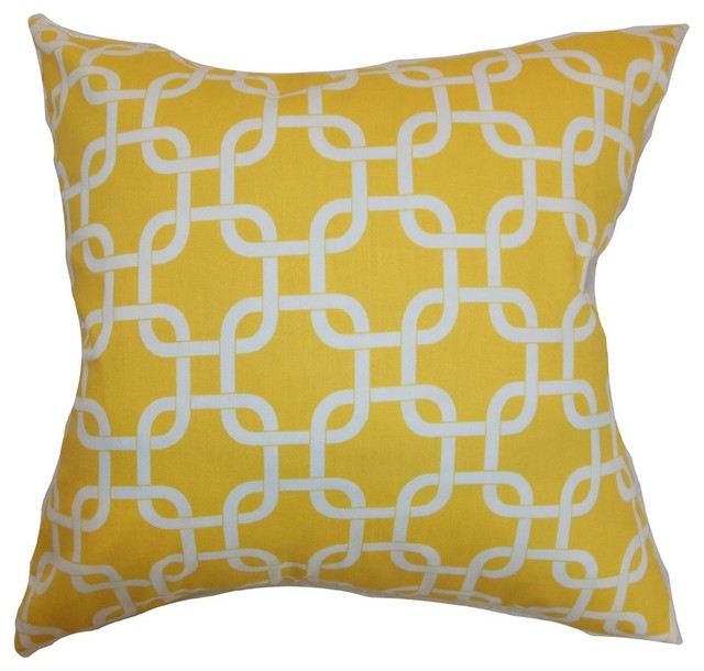 Qishn Geometric Pillow Lipstick Natural, 24"x24"