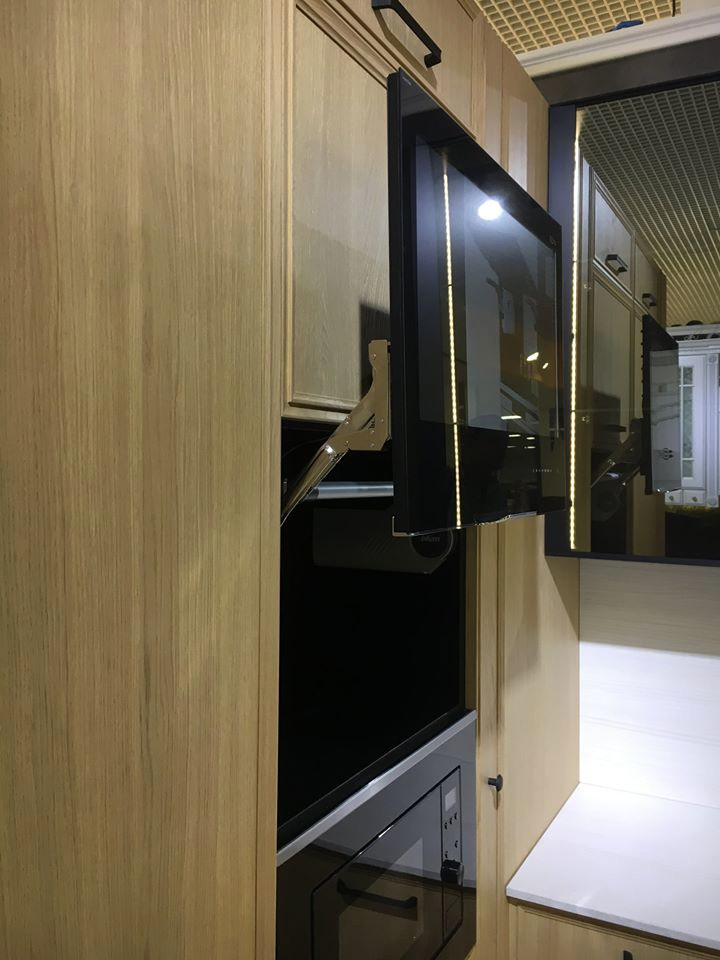Kitchen cabinet door TV