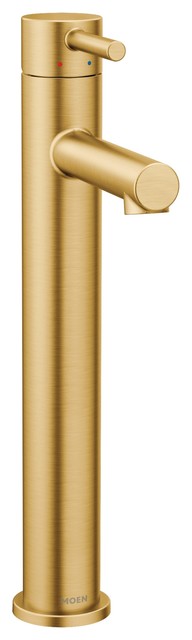 Moen Align Brushed Gold One Handle Bathroom Faucet Transitional Brushed Gold One Handle Bathroom Faucet