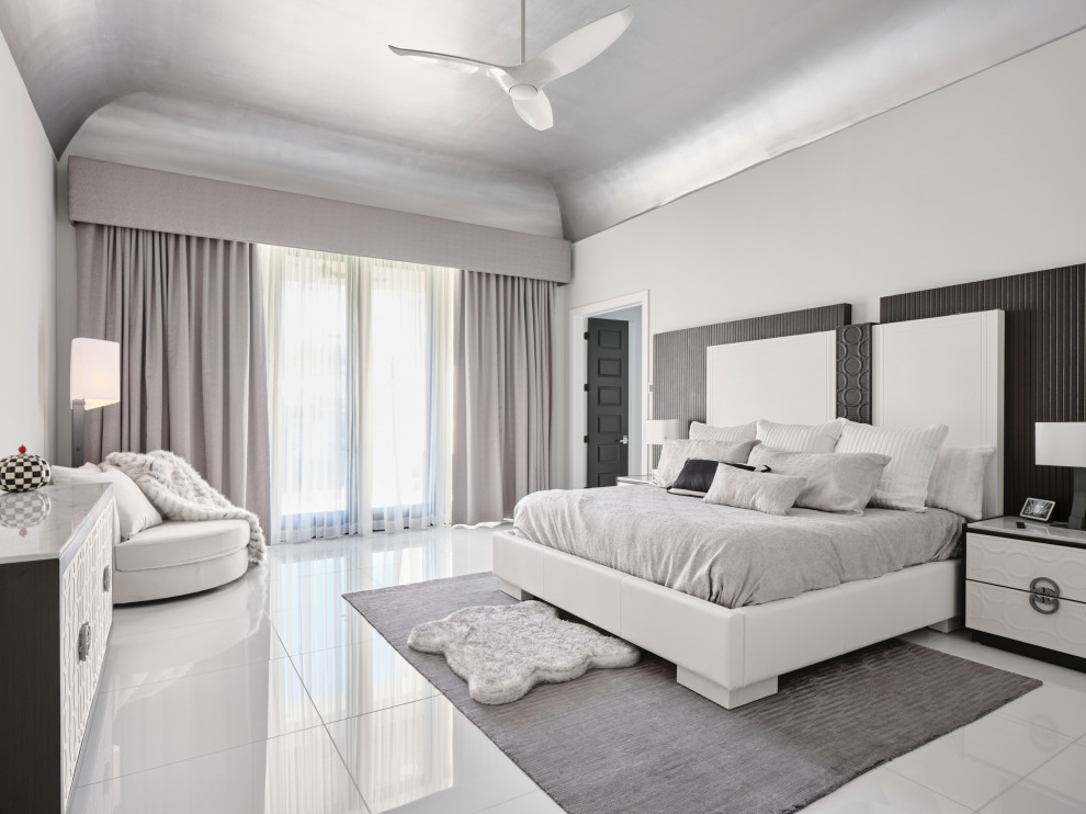 Transitional bedroom photo in Austin